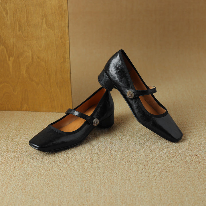 Clearance Sale Handmade Chic Womens Mary Jane $45.99 - Black/US8.5/CN40/250