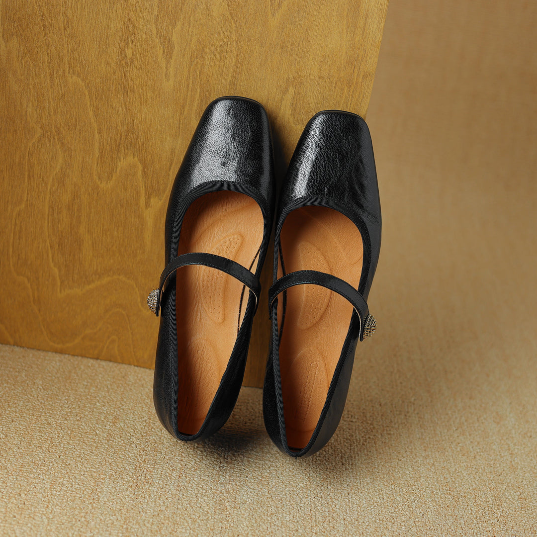 Clearance Sale Handmade Chic Womens Mary Jane $45.99 - Black/US8.5/CN40/250