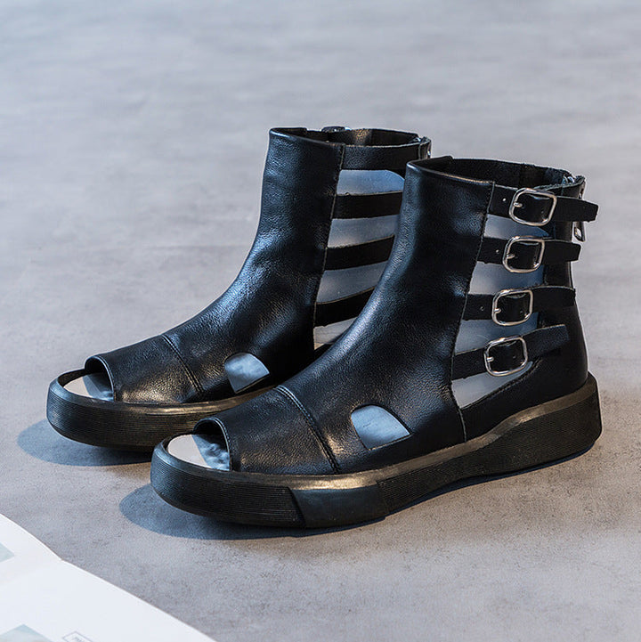 Women's Sandal Boots Street Style Open Toe Buckle Sandals