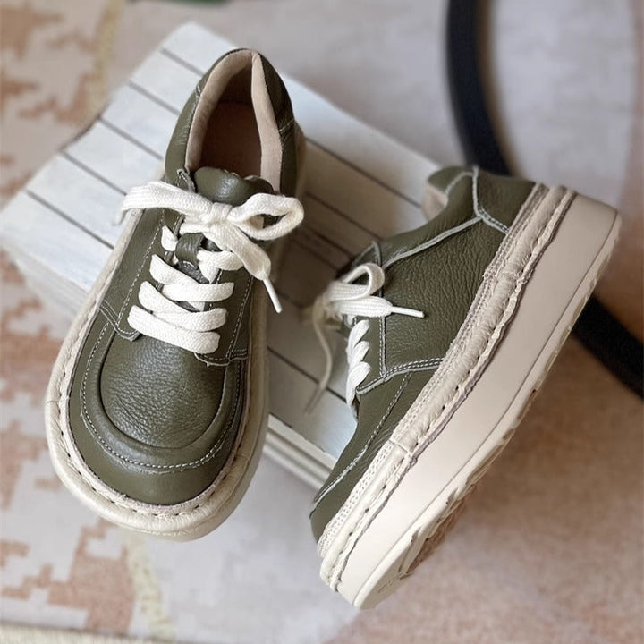 Women's Chunky Platform Lace-Up Low-Top Casual Shoes – Ugly-Cute Style