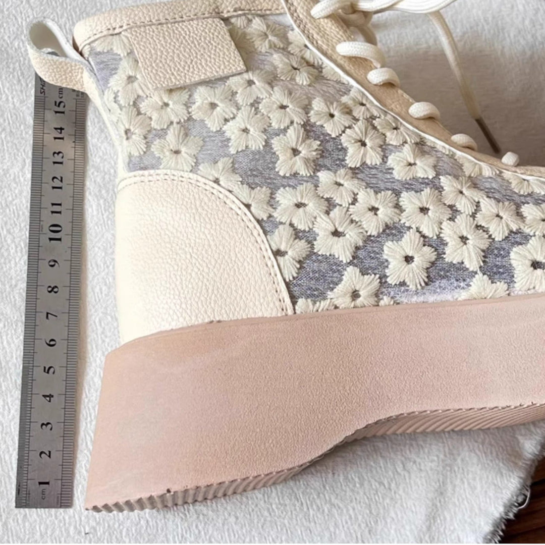 Women's Literary Style Summer Lace Mesh Platform Boots