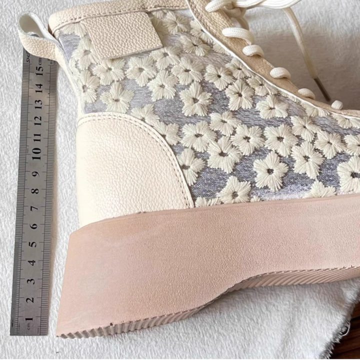 Women's Literary Style Summer Lace Mesh Platform Boots