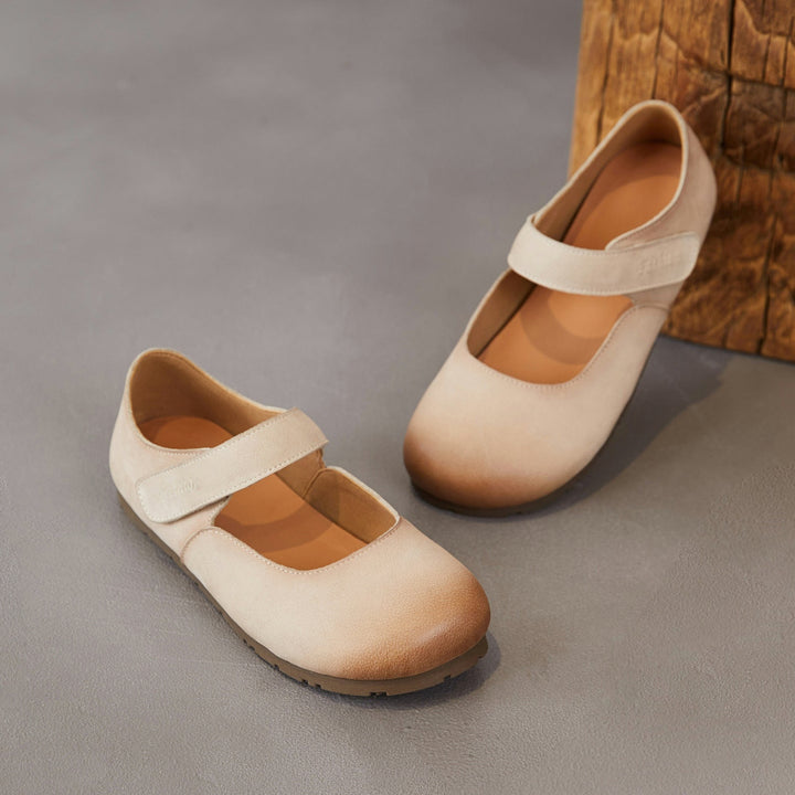 Women's Retro-Artistic Flat Mary Janes with Velcro Straps