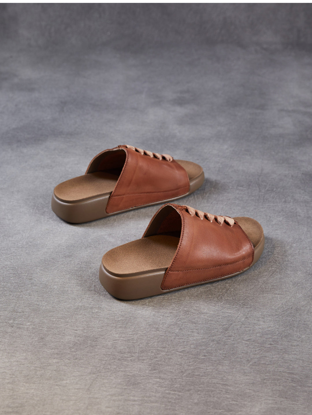 Women's Leather Open-Toe Bohemian-Style Slides & Mules