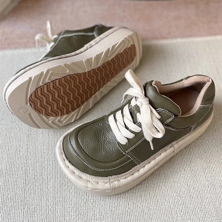 Women's Chunky Platform Lace-Up Low-Top Casual Shoes – Ugly-Cute Style