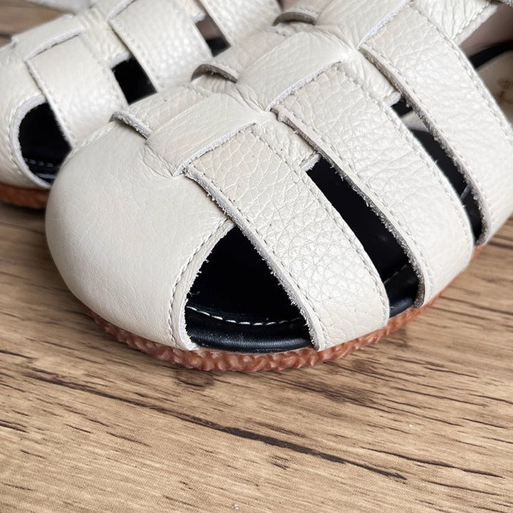 Women's Soft Leather Closed-Toe Fisherman Sandals – Casual & Breathable