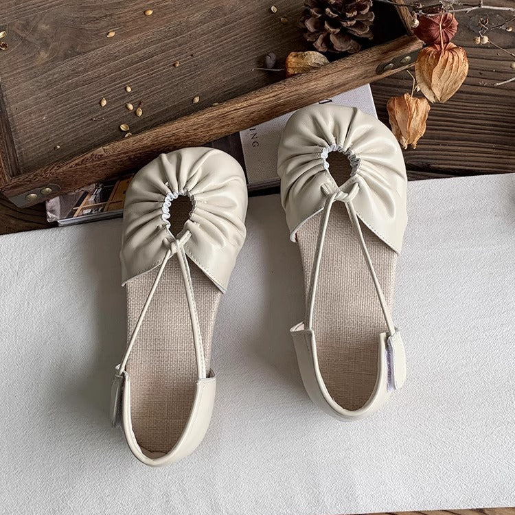 Women's Mori Girl Style Velcro Closed Toe Sandals