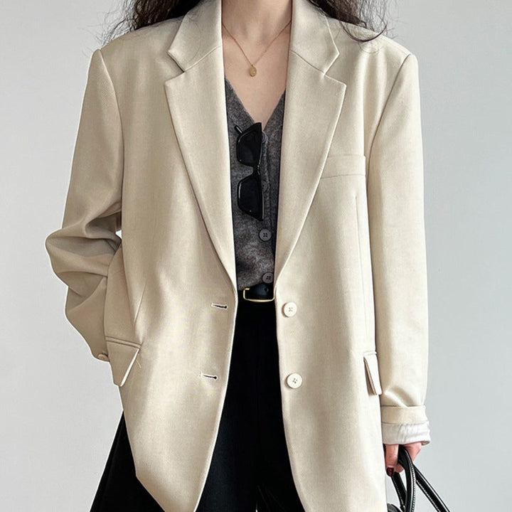 Spring Casual Solid Oversized Blazer