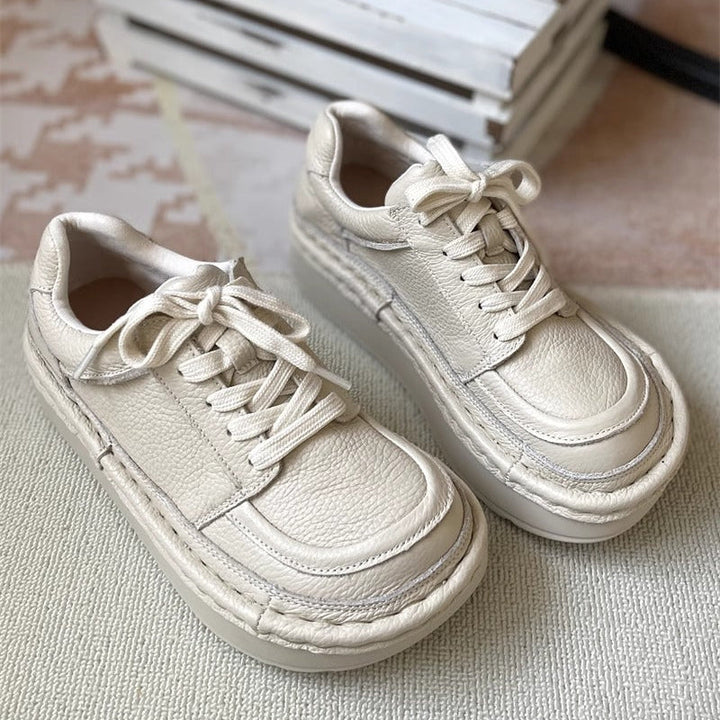 Women's Chunky Platform Lace-Up Low-Top Casual Shoes – Ugly-Cute Style