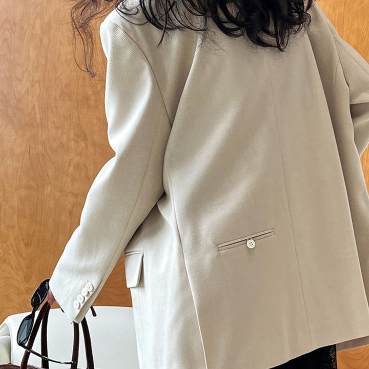 Spring Casual Solid Oversized Blazer