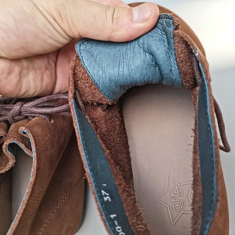 Genuine Leather Breathable Retro Flat Soft High Top Women's Boots