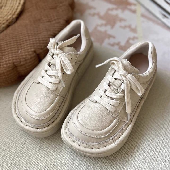Women's Chunky Platform Lace-Up Low-Top Casual Shoes – Ugly-Cute Style