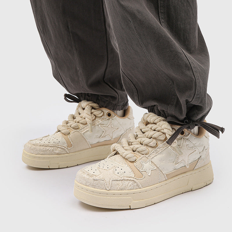 Couple Style Unisex Sneakers – Versatile Lace Design Casual Wear