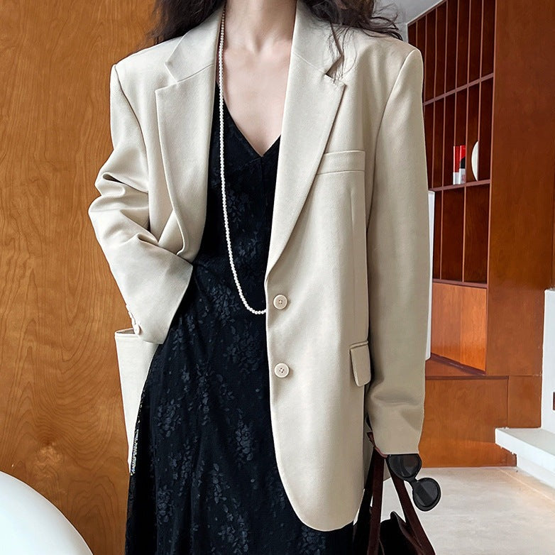 Spring Casual Solid Oversized Blazer