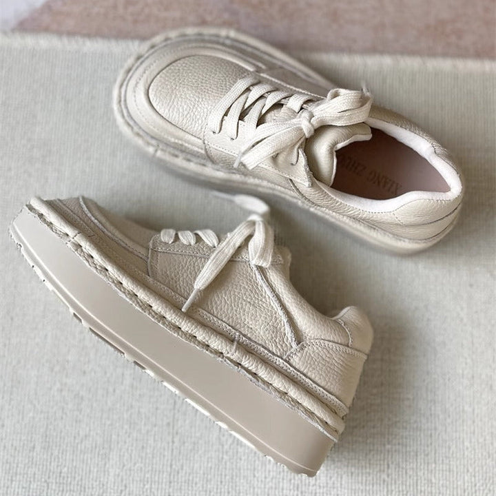 Women's Chunky Platform Lace-Up Low-Top Casual Shoes – Ugly-Cute Style