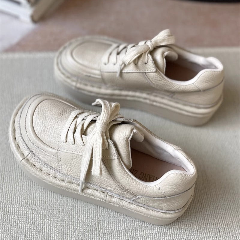 Women's Chunky Platform Lace-Up Low-Top Casual Shoes – Ugly-Cute Style