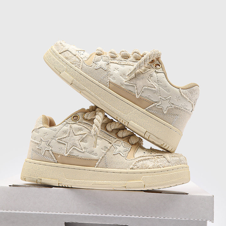 Couple Style Unisex Sneakers – Versatile Lace Design Casual Wear