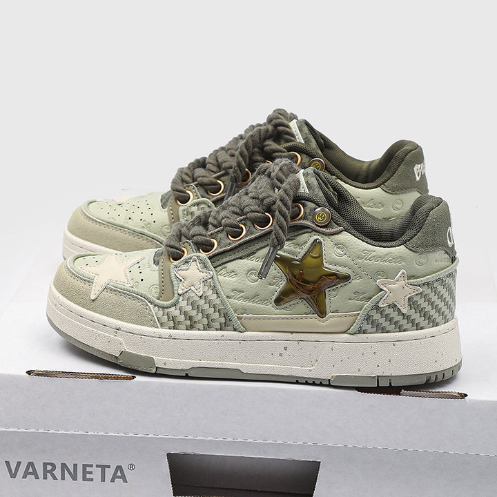Couple Style Casual Sneakers – Star Design Low-Top Shoes for Men & Women