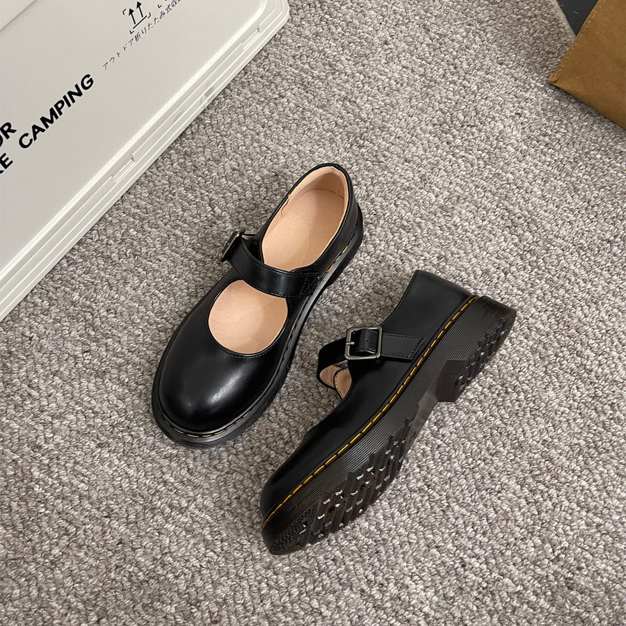 Retro Mary Jane Shoes Low Heel Women's Shoes