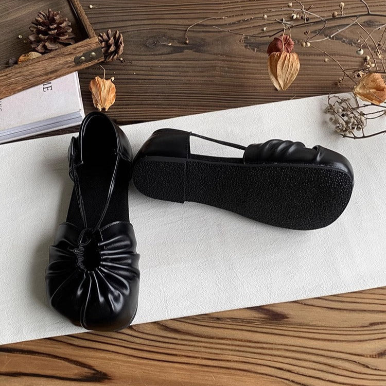 Women's Mori Girl Style Velcro Closed Toe Sandals