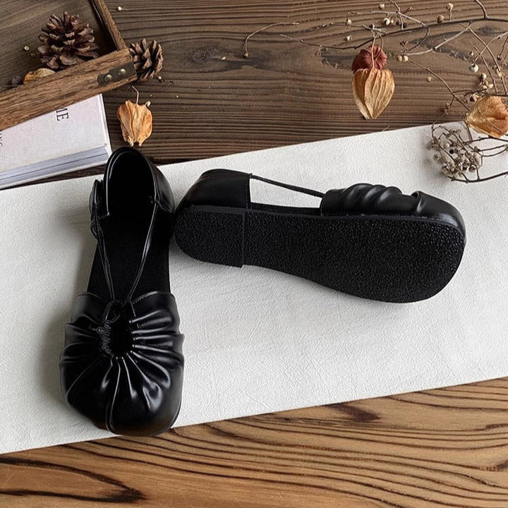 Women's Mori Girl Style Velcro Closed Toe Sandals