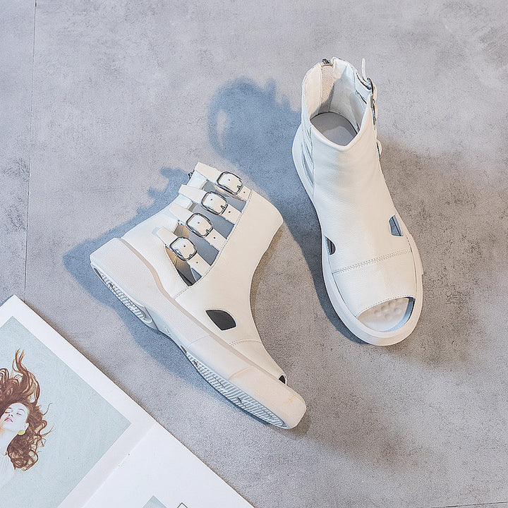 Women's Sandal Boots Street Style Open Toe Buckle Sandals