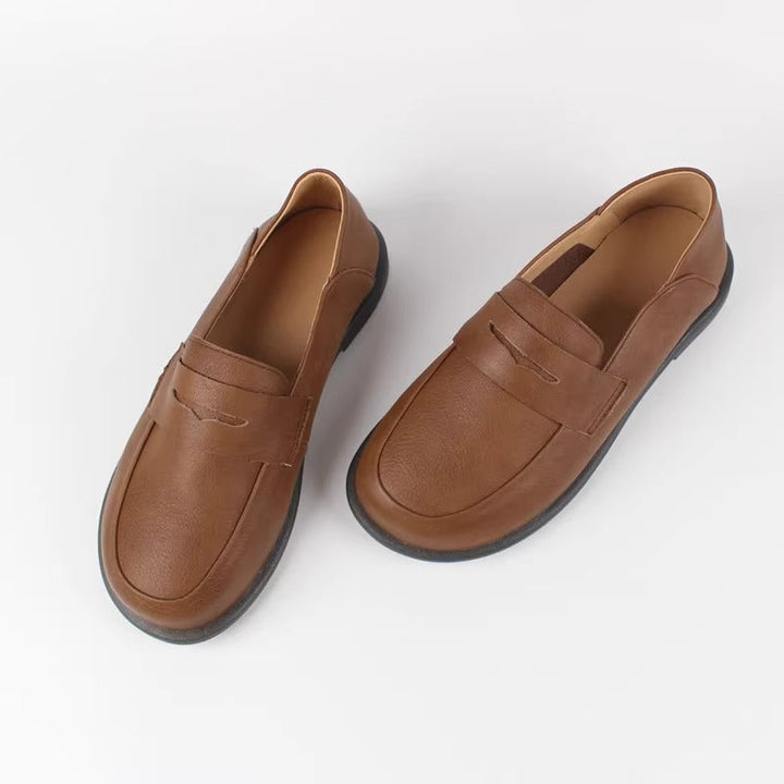 Women's Handmade Leather Classic British Style Loafers