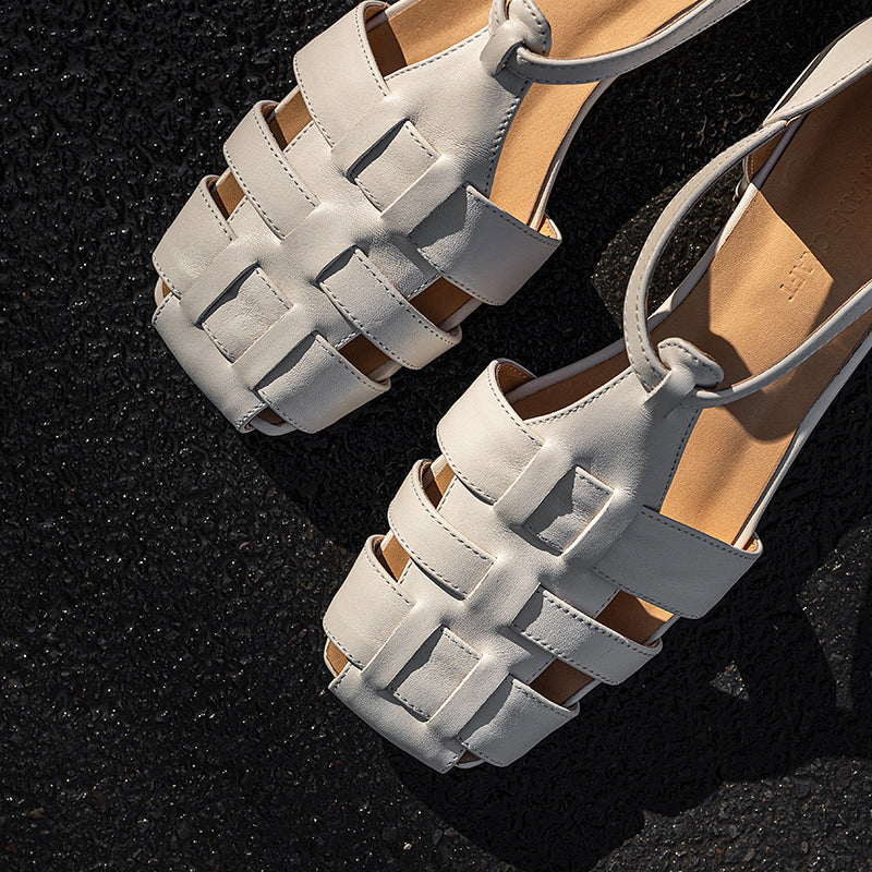 Clearance Sale Artisanal Genuine Leather Fisherman Sandals – Closed Toe Comfort Shoes for Women