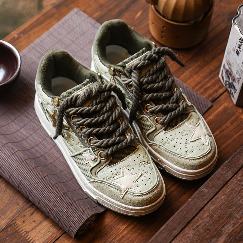 Couple Style Casual Sneakers – Star Design Low-Top Shoes for Men & Women