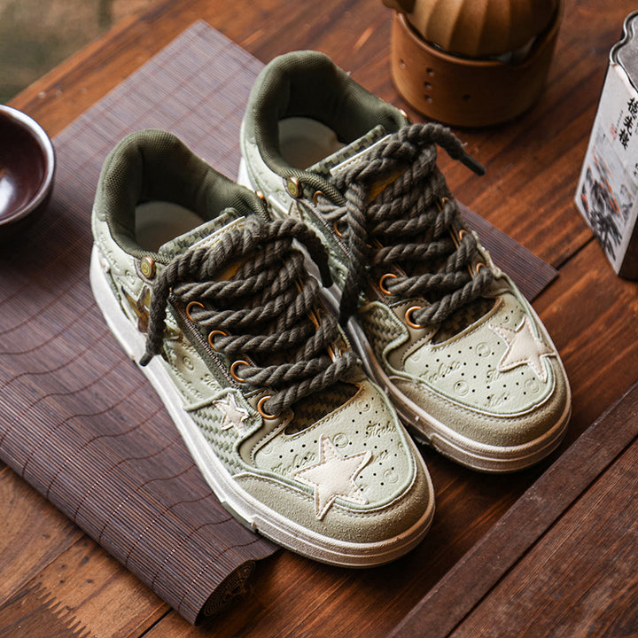 Couple Style Casual Sneakers – Star Design Low-Top Shoes for Men & Women