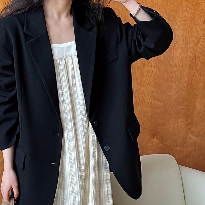 Spring Casual Solid Oversized Blazer