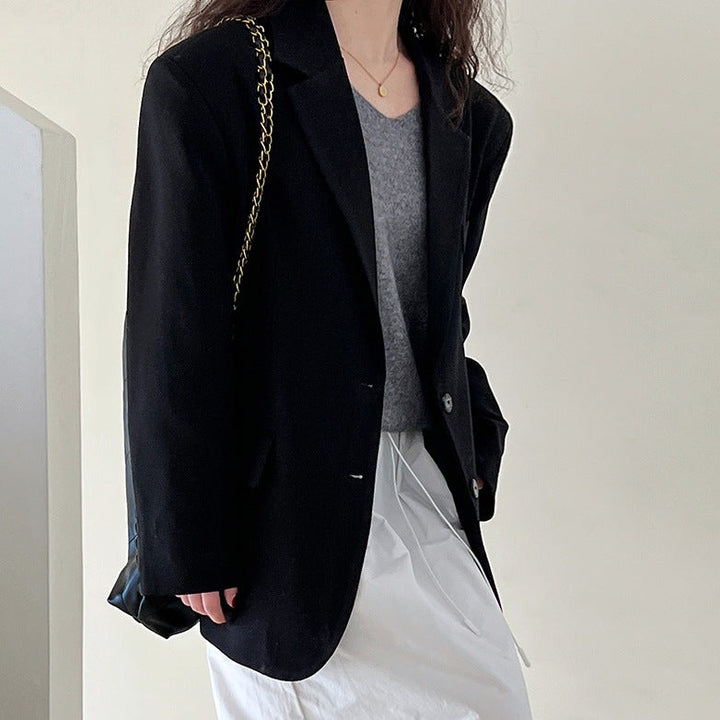 Spring Casual Solid Oversized Blazer