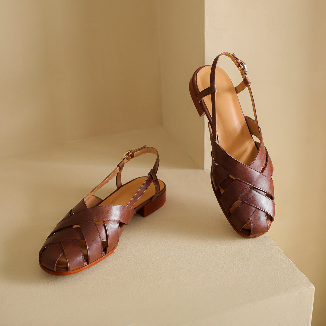 Womens Handmade Fisherman Leather Sandal Summer Shoes