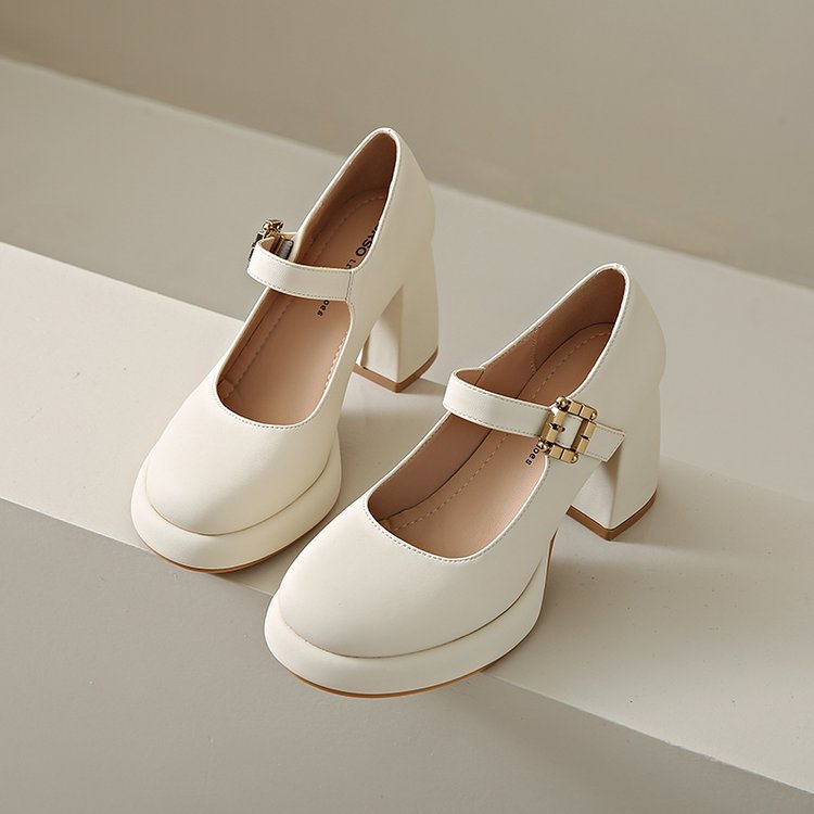 Women's Mary Jane Heels – Chunky Round Toe Stylish Dress Shoes