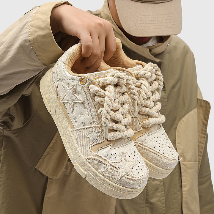 Couple Style Unisex Sneakers – Versatile Lace Design Casual Wear