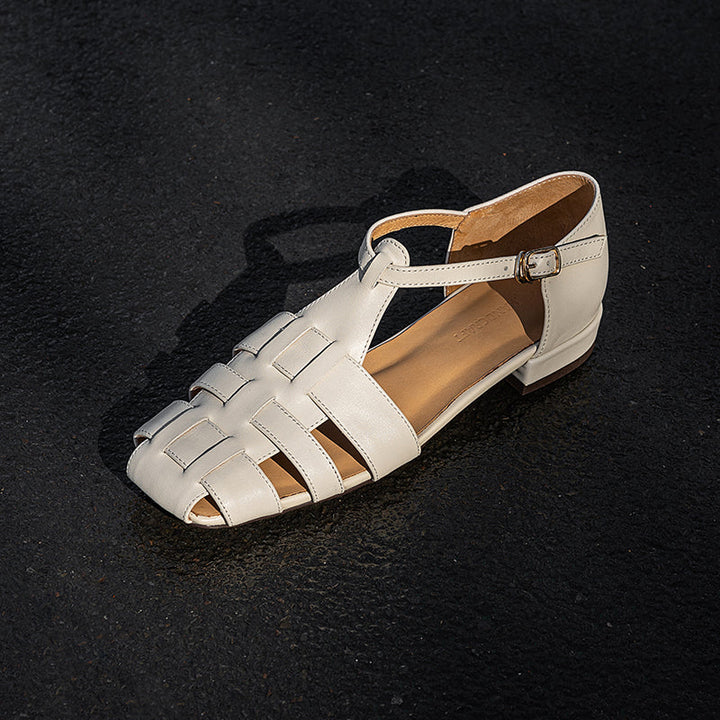 Clearance Sale Artisanal Genuine Leather Fisherman Sandals – Closed Toe Comfort Shoes for Women