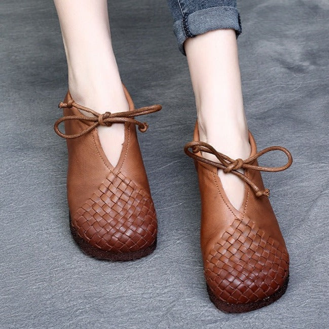 Handmade Leather Shoes for Women Soft Sole Shoes Flat
