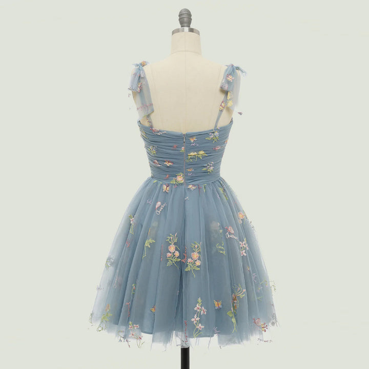 Short Homecoming Dress Cute Spaghetti Straps Cocktail Prom Dress