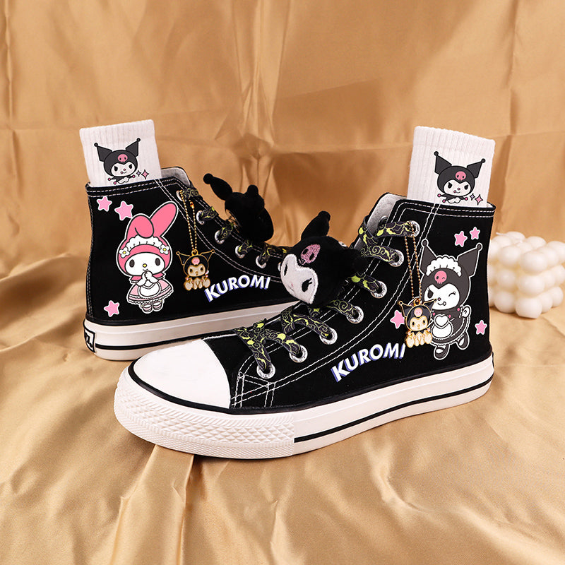 Cute Anime Shoes Kawaii Student High Top Canvas - Pink