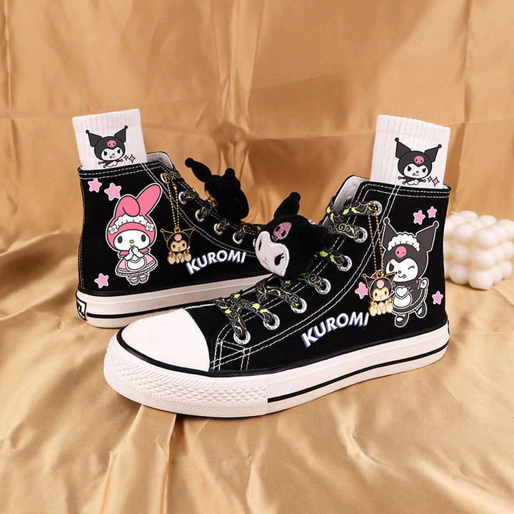 Cute Anime Shoes Kawaii Student High Top Canvas - Pink