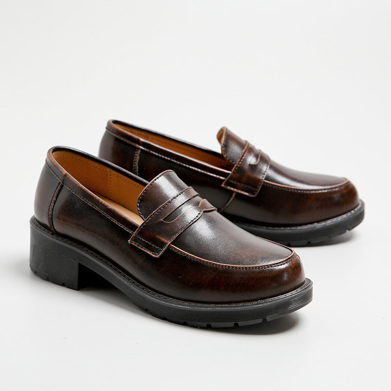 Clearance Sale Women's Casual Retro Loafers Brown/US5/CN36/230