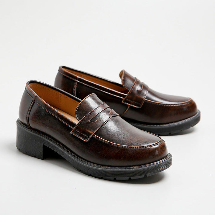 Clearance Sale Women's Casual Retro Loafers Brown/US5/CN36/230