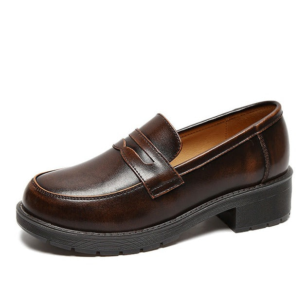Clearance Sale Women's Casual Retro Loafers Brown/US5/CN36/230