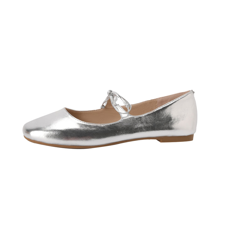 Elegant Women's Genuine Leather Ballet Flats – Lace-Up Design