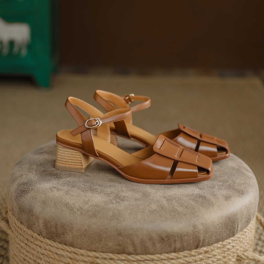 Womens Handmade Fisherman Luxury Cowhide Gladiator Sandals