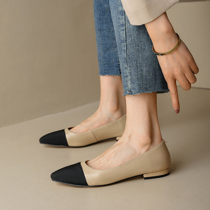 Womens Handmade Classic Ballet Flat Slip-on Shoes