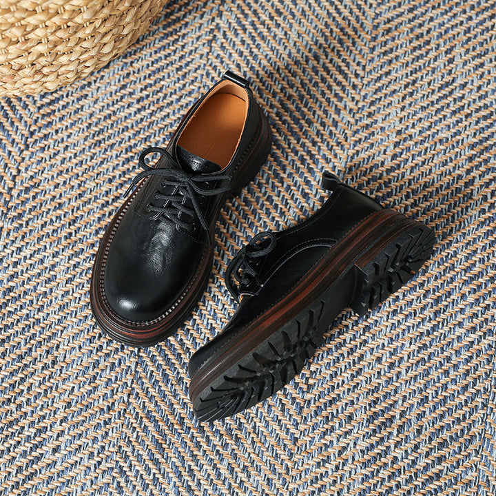 Women's Platform Lace-up Casual Loafers