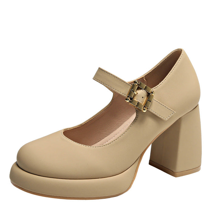 Women's Mary Jane Heels – Chunky Round Toe Stylish Dress Shoes