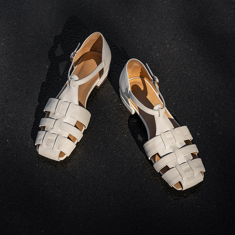 Clearance Sale Artisanal Genuine Leather Fisherman Sandals – Closed Toe Comfort Shoes for Women