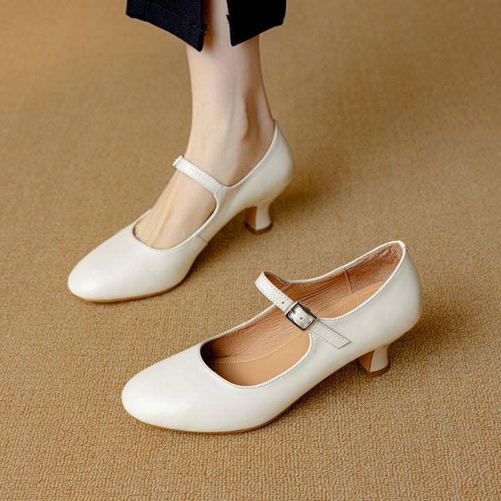 Clearance Sale Handmade Chic Womens Mary Jane £39.99 - Cream-colored US4/UK3/CN35/225